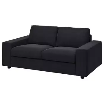 ВИМЛЕ 2-местный диван, с широкими подлокотниками/Саксемара черно-синий VIMLE IKEA