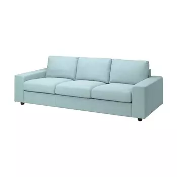 ВИМЛЕ 3-местный диван с широкими подлокотниками/Саксемара светло-синий VIMLE IKEA