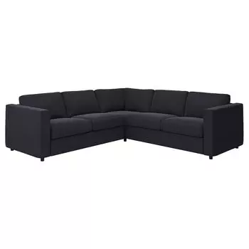 ВИМЛЕ 4-местный угловой диван, Саксемара черно-синий VIMLE IKEA