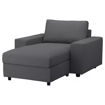 ВИМЛЕ Диван, с широкими подлокотниками/Халларп серый VIMLE IKEA