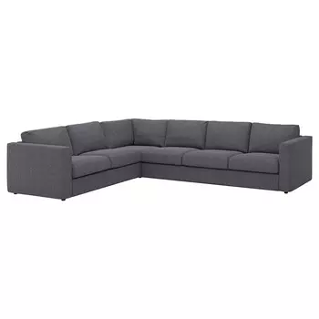 ВИМЛЕ Диван угловой, 5-местный, Гуннаред средний серый VIMLE IKEA