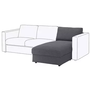 ВИМЛЕ Диванная часть, Гуннаред средний серый VIMLE IKEA