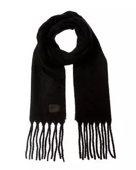 Vince Alpaca Solid Oversize шарф из смеси альпаки, шерсти и шелка, черный