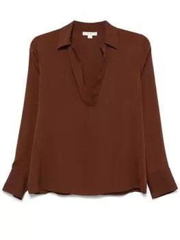 Vince атласная блузка, коричневый
