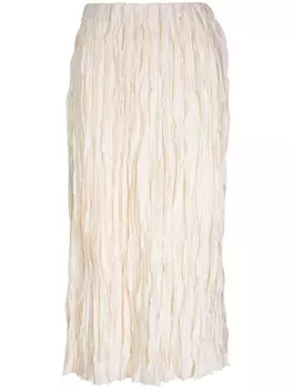 Vince атласная юбка миди, нейтральный цвет