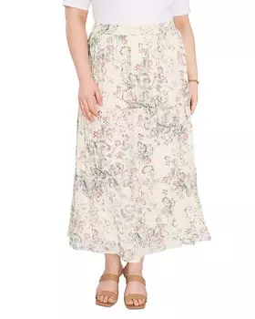 VINCE CAMUTO Многоярусная длинная юбка с рюшами, белый