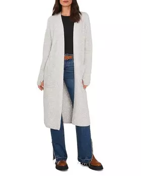 VINCE CAMUTO Удлиненный кардиган в рубчик, серый