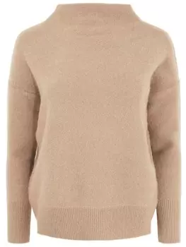Vince джемпер из кашемира с воротником-стойкой, нейтральный цвет