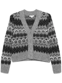 Vince кардиган с узором, серый