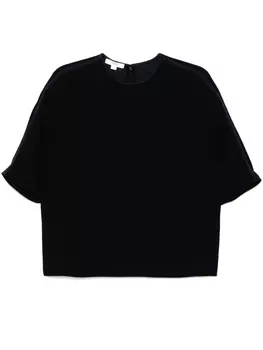 Vince креповая футболка, черный