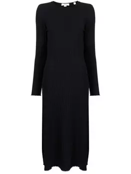 Vince платье миди в рубчик, синий