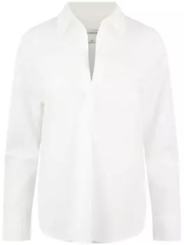 Vince рубашка из хлопкового поплина, белый