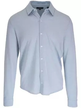 Vince рубашка из ткани пике, синий