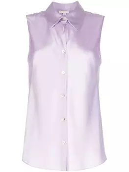 Vince шелковая рубашка без рукавов, фиолетовый