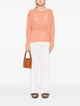 Vince широкие брюки в полоску, белый