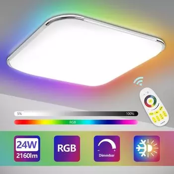 VINGO 24W RGB светодиодный потолочный светильник, настенный светильник, потолочный светильник с дистанционным управлением, современный светильник
