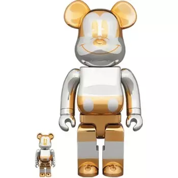 Виниловая фигурка Be@rbrick X Sorayama Future Mickey, 30 см + 7 см