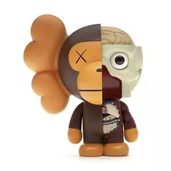 Виниловая фигурка Kaws Bape Dissected Baby Milo, коричневый