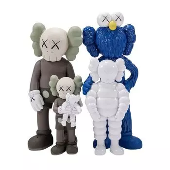 Виниловая фигурка Kaws Family, коричневый/синий/белый