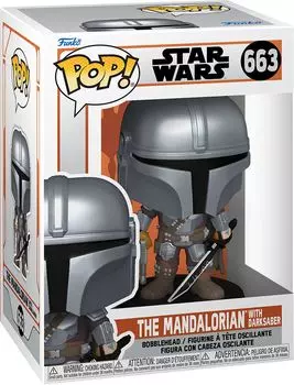 Виниловая фигурка The Mandalorian with Darksaber Vinyl Figur 663 от Star Wars