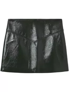 Виниловая мини-юбка Proenza Schouler White Label, черный