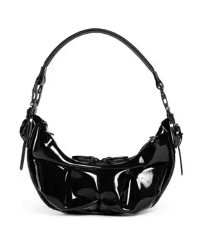 Виниловая сумка в форме полумесяца с регулируемым ремешком Kuboraum, черный