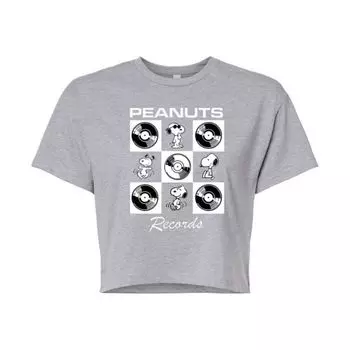 Виниловая укороченная футболка Juniors Peanuts Snoopy Licensed Character, серый