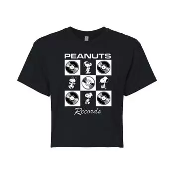 Виниловая укороченная футболка Juniors Peanuts Snoopy Licensed Character, черный