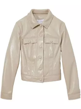 Виниловая укороченная куртка Proenza Schouler White Label, бежевый