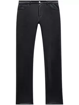 Виниловые брюки Reedition прямого кроя Courrges, черный