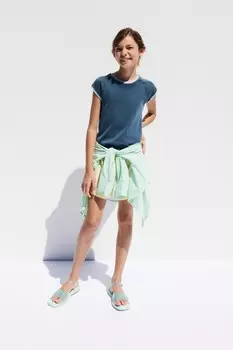 Виниловые сандалии ZARA, синий