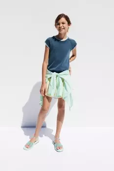 Виниловые сандалии ZARA, синий