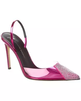 Виниловые туфли Giuseppe Zanotti Braquel 105 с пяткой на пятке, розовый