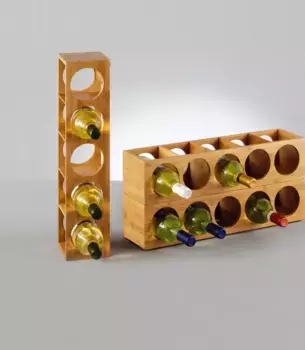 Винная полка Zeller Present "Bamboo", вмещающая до 5 бутылок вина 13,5х53х12,5 см, цвет natur