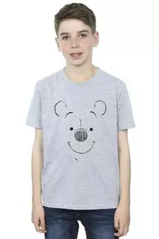 Винни-Пух Футболка с лицом Винни-Пуха Disney, серый