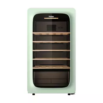 Винный шкаф Haier JC-90WGHSC1, 33 бутылки, салатовый