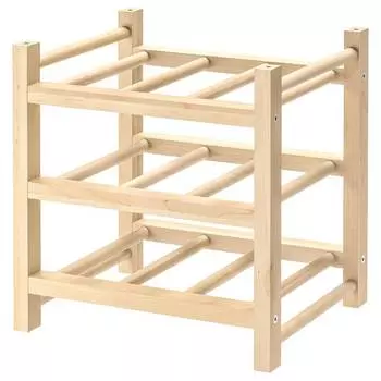 Винный стеллаж из дерева Ikea Hutten, деревянный