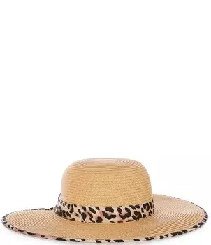 Винс Камуто Фреймер Леопардовая шляпа с дисками Vince Camuto, бежевый