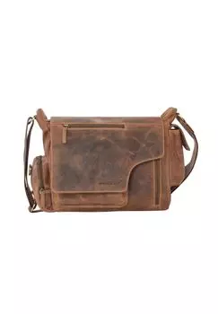 Vintage Messenger II кожаный 39 см Green Burry, коричневый