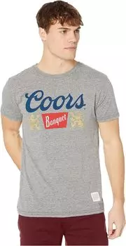 Винтажная банкетная футболка Coors Tri-Blend с короткими рукавами The Original Retro Brand, цвет Streaky Grey