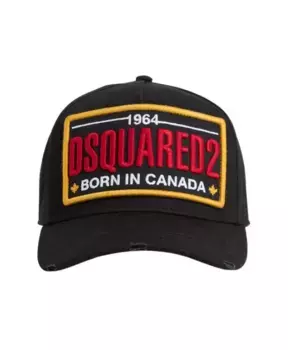 Винтажная бейсболка с потертостями Dsquared2, черный