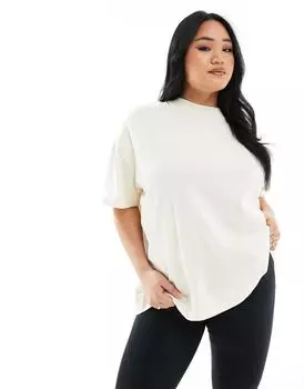 Винтажная белая футболка свободного кроя свободного кроя ASOS 4505 Curve Icon