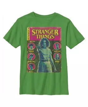 Винтажная детская футболка с обложкой комиксов «Очень странные дела» для мальчика Netflix