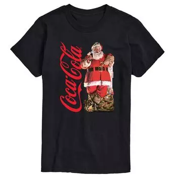 Винтажная диаграмма с изображением Санта-Клауса Big & Tall Coca-Cola Licensed Character, черный