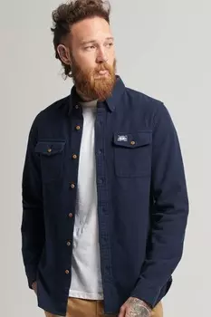 Винтажная фланелевая рубашка Trailsman Superdry, синий