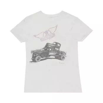 Винтажная футболка Aerosmith Pump с обложкой альбома, белая