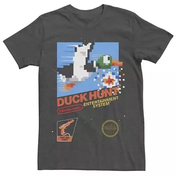Винтажная футболка Big & Tall Nintendo NES Duck Hunt в стиле ретро Licensed Character, цвет Charcoal Heather