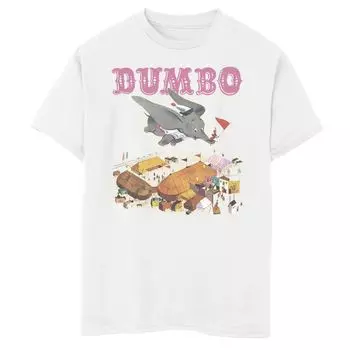 Винтажная футболка Disney's Dumbo для мальчиков 8–20 лет в стиле книги с летающим портретом и рисунком Disney