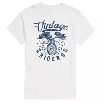 Винтажная футболка для гонщиков Big & Tall Moto Club Licensed Character, белый