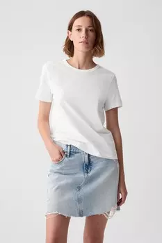 Винтажная футболка из органического хлопка с круглым вырезом Gap, белый